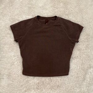 SKIMS Brown Short Sleeve Tee